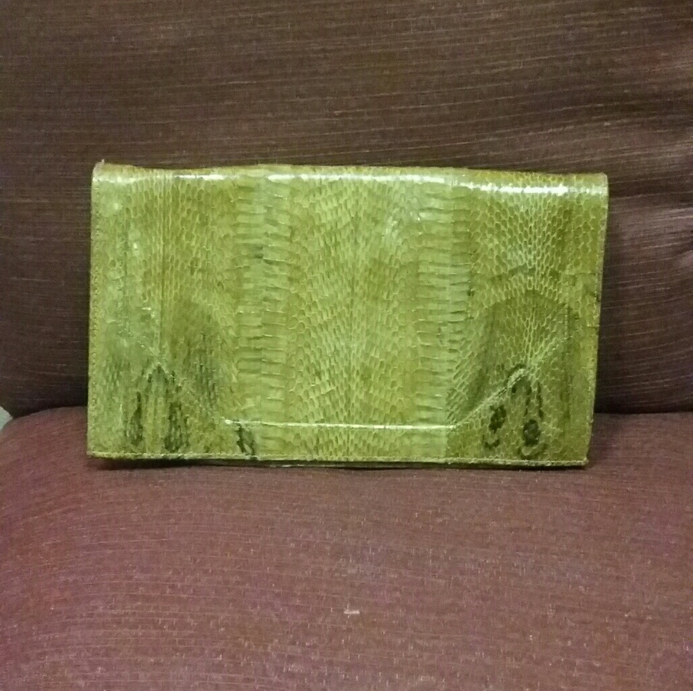 Vintage snakeskin clutch